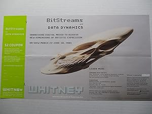 Imagen del vendedor de Bitstreams and Data Dynamics Whitney Museum 2001 Poster with Robert Lazzarini image on front and Jeremy Blake image on rear a la venta por ANARTIST