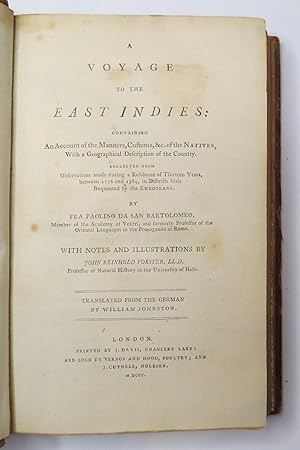 A Voyage to the East Indies: Containing an Account of the Manners, Customs, &c. of the Natives, W...