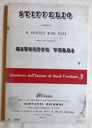 Bild des Verkufers fr Stiffelio ; Quaderni dell'Istituto di Studi Verdiani 3 zum Verkauf von VersandAntiquariat Claus Sydow