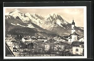 Ansichtskarte Garmisch, Blick auf Zugspitze-Waxenstein und Alpspitze