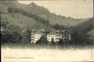 Ansichtskarte / Postkarte Langenbruck Kanton Basel Land, Kurhaus mit Umgebung
