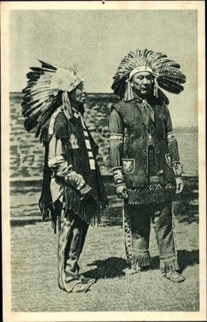 Ansichtskarte / Postkarte USA, Indianerhäuptlinge, Chefs Iroquois de Caughnawaga