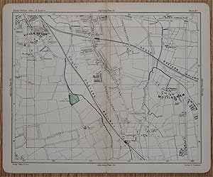 Antique Map HITHER GREEN, MOTTINGHAM, CHINBROOK London street plan, 1891