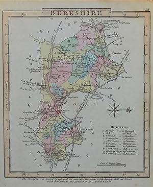 Antique Map BERKSHIRE, George Gray, Original Hand Coloured 1824