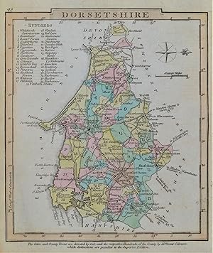 Antique Map DORSET, George Gray, Original Hand Coloured 1824