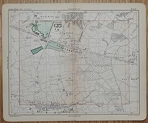 Antique Map SHOOTERS HILL, WOOLWICH COMMON, ELTHAM, London street plan 1891