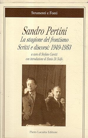 Sandro Pertini : la stagione del frontismo : scritti e discorsi, 1949-1953