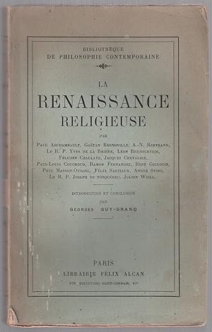 Imagen del vendedor de La renaissance religieuse a la venta por LibrairieLaLettre2