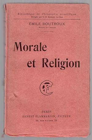 Imagen del vendedor de Morale et Religion a la venta por LibrairieLaLettre2