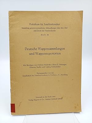 Bild des Verkufers fr Deutsche Wappensammlungen und Wappenrepertorien (Praktikum fr Familienforscher, Heft 34) zum Verkauf von Antiquariat Smock