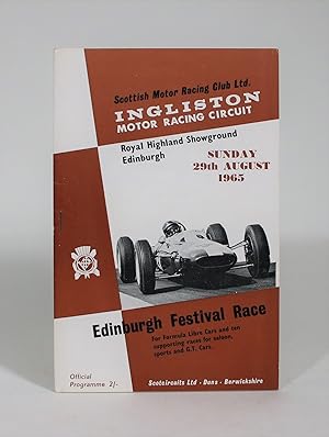 Ingliston Motor Racing Circuit: Edinburgh Festival Race Programme, August 1965