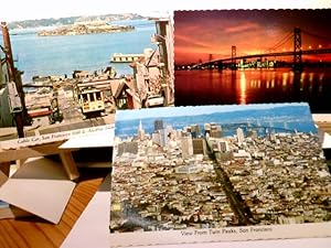 San Francisco. 3 x Alte Ansichtskarte / Postkarte farbig, ungel. ca 60 / 70ger Jahre ?. Hill & Al...