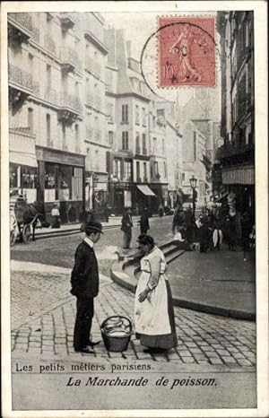 Ansichtskarte / Postkarte Paris, petits metiers parisiens, La Marchande de poisson, Fischverkäuferin