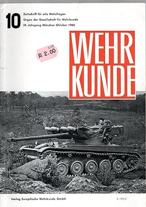 Bild des Verkufers fr WEHRKUNDE : Zeitschrift fr alle Wehrfragen. IX. Jahrgang, Heft 10(1960) zum Verkauf von Antiquariat Jterbook, Inh. H. Schulze