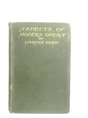 Bild des Verkufers fr Aspects of Modern Opera zum Verkauf von World of Rare Books