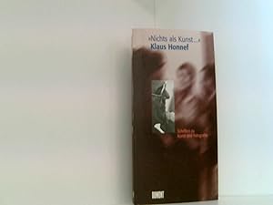 Bild des Verkufers fr "Nichts als Kunst." Schriften zur Kunst und Fotografie zum Verkauf von Book Broker