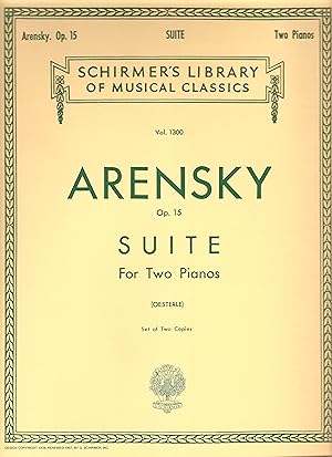 Seller image for Arensky Op.15 Suite For Two Pianos for sale by Snow Crane Media