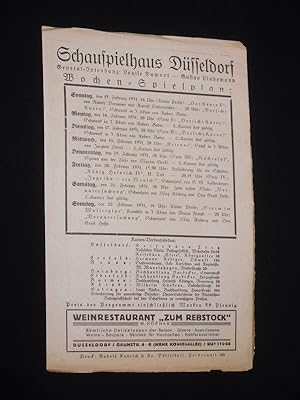 Seller image for Programmzettel Schauspielhaus Dsseldorf 1931. JAGT IHN - EIN MENSCH! von E. G. Kolbenheyer. Regie: Peter Scharoff, Bhnenbilder: Eduard Sturm, techn. Einr.: Eugen Mller. Mit Franz Everth, Cornelie Gebhr, Fritz Balk, Susanne Engelhart, Friedrich Schwark, Georg Hilbert, Otto Braml, Hans Mierendorff, August Weber for sale by Fast alles Theater! Antiquariat fr die darstellenden Knste