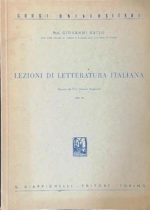 Bild des Verkufers fr Lezioni di letteratura italiana zum Verkauf von Librodifaccia