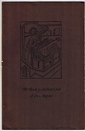 The Book Collectors Club of Los Angeles, The First Dinner Meeting at Les Freres Taix, Tuesday, Fe...