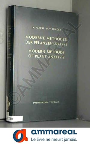 Bild des Verkufers fr Modern Methods of Plant Analysis / Moderne Methoden Der Pflanzenanalyse zum Verkauf von Ammareal