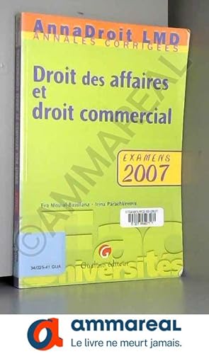 Seller image for Droit des affaires et droit commercial : Examens 2007 for sale by Ammareal