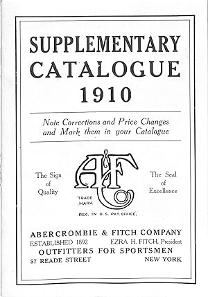 Abercrombie & Fitch 1910 Supplementary Catalogue
