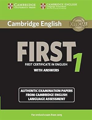 Imagen del vendedor de Cambridge English First 1 for Revised Exam from 2015 Student: Authentic Examinat a la venta por Die Buchgeister