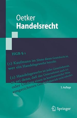 Seller image for Handelsrecht (Springer-Lehrbuch) for sale by Die Buchgeister