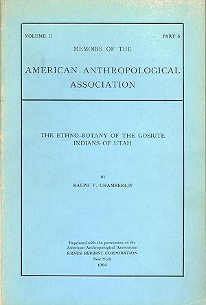 Seller image for Ethno-Botany of the Gosiute Indians of Utah for sale by Back of Beyond Books WH