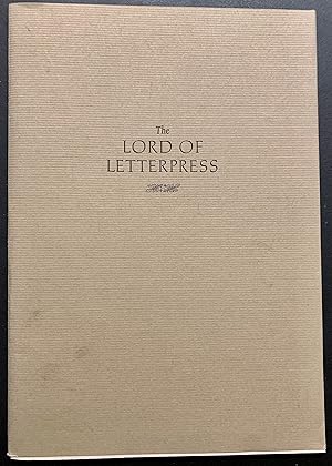 The Lord Of Letterpress Harold Patrick McGrath 1921-2000