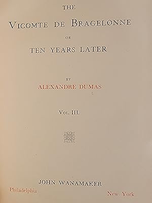 The Vicomte de Bragelonne, Volume III only