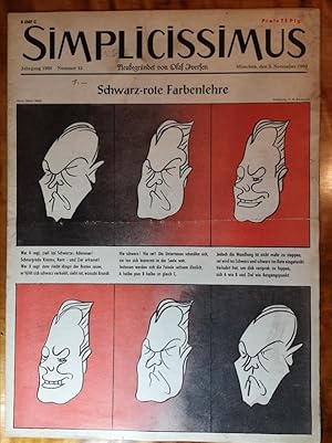 Bild des Verkufers fr Einzelhefte Simplicissimus 1957 - 1962: Jg. 1957, Nr. 30, 45, 47 / Jg. 1960, Nr. 45 / Jg. 1961, Nr. 6, 7 / Jg. 1962, Nr. 7, 10./ zum Verkauf von St. Jrgen Antiquariat