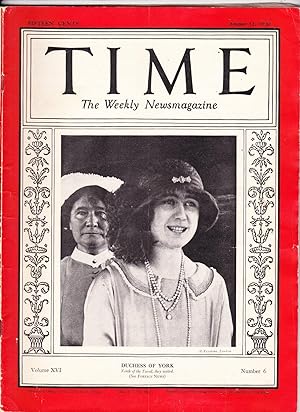 Time, The Weekly Newsmagazine, August 11, 1930 issue
