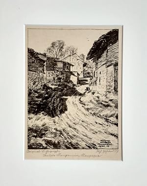 Saules Champenoises, Champagne - (Orig.Lithographie / 1917, signiert)