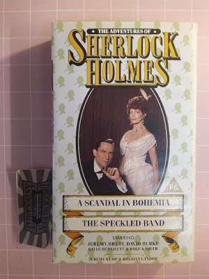Bild des Verkufers fr The Adventures of Sherlock Holmes: A scandal in Bohemia + The speckled band [VHS]. zum Verkauf von Druckwaren Antiquariat