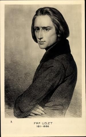 Bild des Verkufers fr Ansichtskarte / Postkarte Komponist Franz Liszt, Liszt Ferencz, Portrait zum Verkauf von akpool GmbH