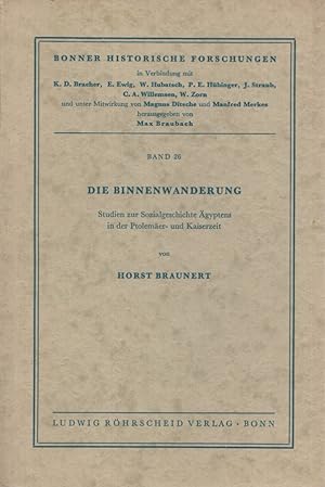 Bild des Verkufers fr Die Binnenwanderung. Bonner historische Forschungen ; Bd. 26. zum Verkauf von Fundus-Online GbR Borkert Schwarz Zerfa