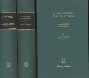 Bild des Verkufers fr [6 Bde. in 3 Bchern] Plinius Secundus, Gaius: Naturalis Historia. I Libri I-XV, II Libri XVI-XXXI, III Libri XXXII-XXXVII Indices. zum Verkauf von Fundus-Online GbR Borkert Schwarz Zerfa