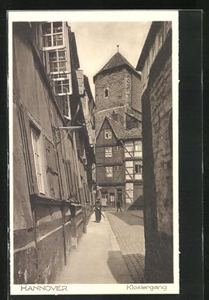 Ansichtskarte Hannover, Gasse am Kloster