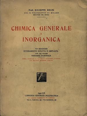 Immagine del venditore per Chimica generale e inorganica venduto da Librodifaccia