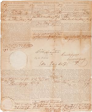 [PARTIALLY-PRINTED DOCUMENT, COMPLETED IN MANUSCRIPT, BEING A THREE-LANGUAGE SHIP'S PAPER SIGNED ...