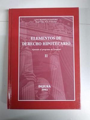 Image du vendeur pour Elementos de Derecho Hipotecario II mis en vente par Libros Ambig