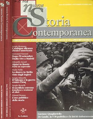 Bild des Verkufers fr Nuova storia contemporanea. Bimestrale di studi storici e politici sull'et contemporanea. Anno VII, fasc.5, 6, 2003 zum Verkauf von Biblioteca di Babele