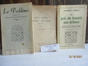 Jeu d'Echecs - Les prix de beauté aux échec, Anthologie de parties d'échecs ayant obtenu des prix...