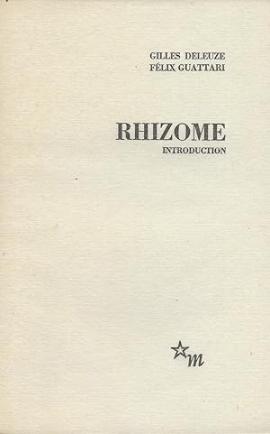 Bild des Verkufers fr Rhizome. Introduction. zum Verkauf von Librairie Les Autodidactes - Aichelbaum