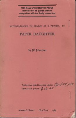 Seller image for Paper Daughter: Autobiography in Search of a Father: II for sale by Robinson Street Books, IOBA