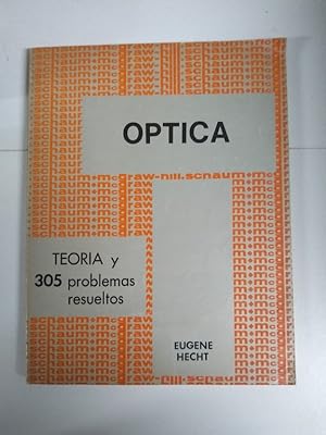 Imagen del vendedor de Optica a la venta por Libros Ambig