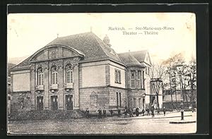 Carte postale Markirch, Strasse am Theater