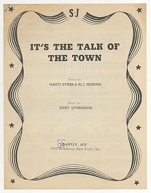 Seller image for [Sheet music]: It's the Talk of the Town for sale by Between the Covers-Rare Books, Inc. ABAA